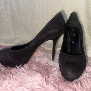 Sergio Rossi Black Suede Heels